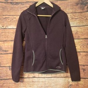 Eddie Bauer Purple Fleece Full Zip Jacket
